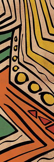 Yass Naffas Designs YND392 - YND392 - Vigor - 6x18 tribal pattern, abstract art, geometric shapes, colorful stripes, African-inspired design, bold lines, cultural pattern, decorative texture from Penny Lane