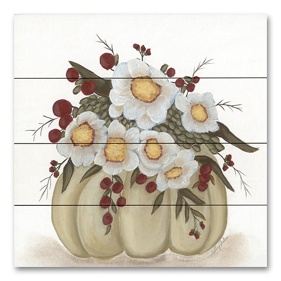 Ashley Justice AJ101PAL - AJ101PAL - Floral Pumpkin - 12x12  Floral Pumpkin, Flowers, Pumpkin, Fall, Autumn, Bouquet from Penny Lane