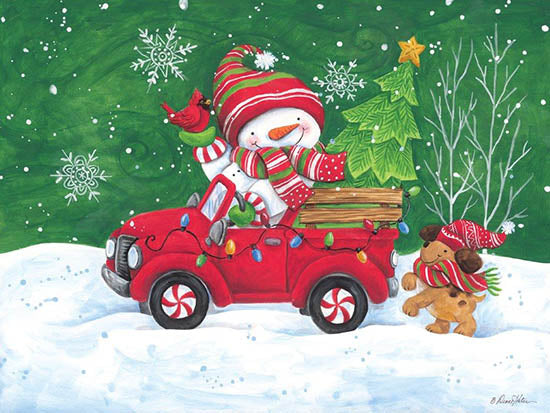 Diane Kater Licensing ART1289LIC - ART1289LIC - Red Truck Snowman - 0  from Penny Lane