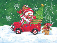 ART1289 - Red Truck Snowman - 0