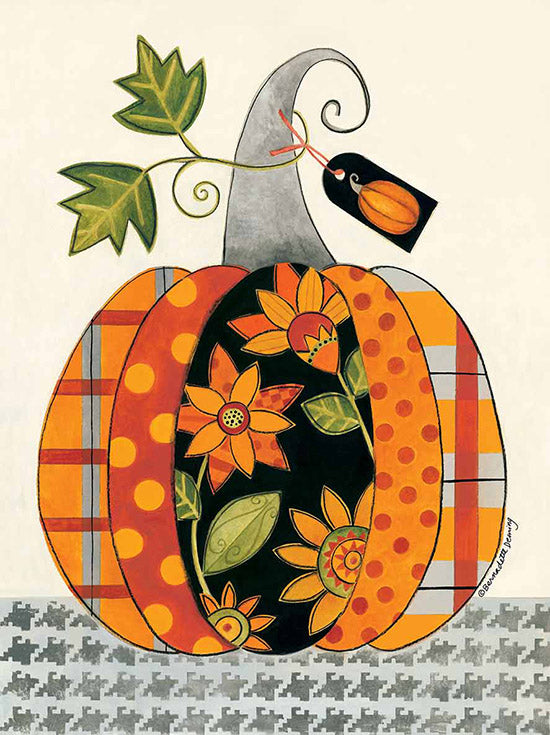 Bernadette Deming Licensing BER1331 - BER1331 - Patterned Pumpkin with Tag - 0  from Penny Lane