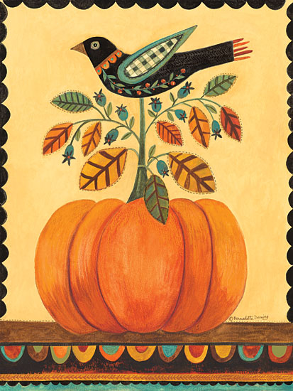 Bernadette Deming Licensing BER1451LIC - BER1451LIC - Folkart Crow and Pumpkin - 0  from Penny Lane