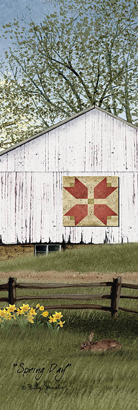 Billy Jacobs BJ1071C - BJ1071C - Spring Day - 12x36 Barn, Farm, Quilt Block, Flowers, Rabbit, Tree, Spring from Penny Lane