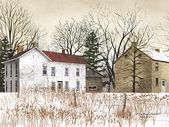 Billy Jacobs BJ123 - BJ123 - Doc Warner's Farmstead - 16x12 Farmstead,  Homestead, Farm, House, Brick House, Field, Winter, Seasons, Primitive, Landscape from Penny Lane