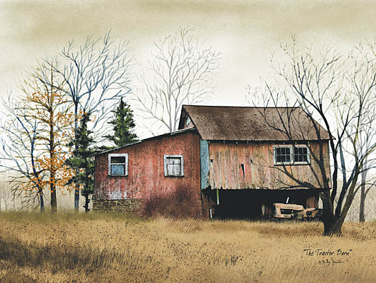 Billy Jacobs BJ232 - BJ232 - Tractor Barn - 16x12 The Tractor Barn, Tractor, Barn, Farm, Trees, Landscape, Primitive from Penny Lane