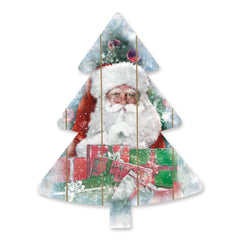 BLUE398TREE - Christmas Tree Santa  - 14x18