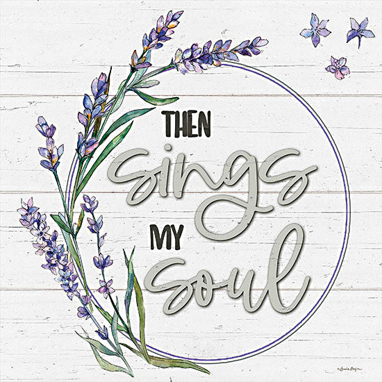 Susie Boyer BOY583 - BOY583 - Then Sings My Soul - 12x12 Then Sings My Soul, Wreath, Lavender, Religion, Signs from Penny Lane