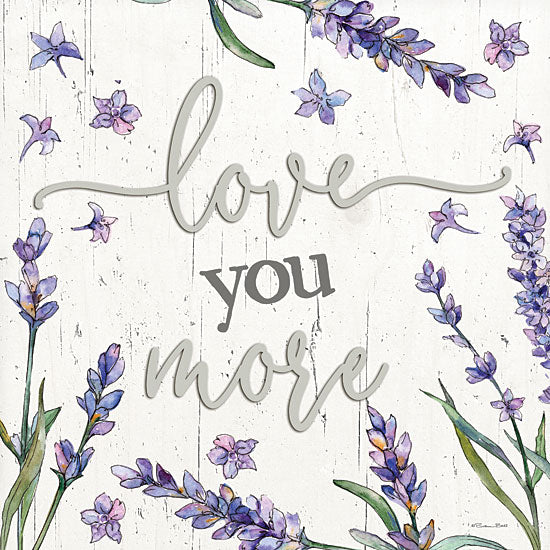 Susie Boyer BOY586 - BOY586 - Love You More - 12x12 Love You More, Wreath, Lavender, Love, Signs from Penny Lane