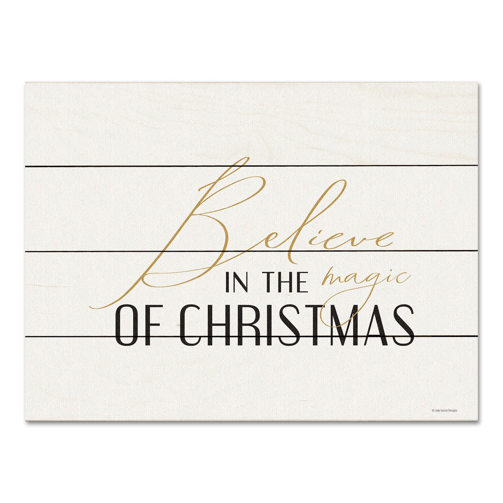 Lady Louise Designs BRO229PAL - BRO229PAL - Believe in the Magic of Christmas - 16x12 Believe in the Magic of Christmas, Christmas, Holidays, Typography, Signs from Penny Lane