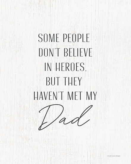 Lady Louise Designs BRO298 - BRO298 - Hero Dad - 12x16 Dad, Father, Family, Heroes, Typography, Signs, Neutral Palette from Penny Lane