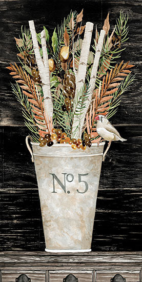 Cindy Jacobs CIN1786 - CIN1786 - Fall No. 5 Bouquet - 9x18 Bird, Pitcher, Still Life, Greenery, Bouquet, Fall from Penny Lane