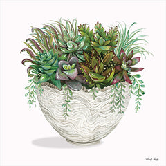 CIN1867 - White Wood Succulent III   - 12x12