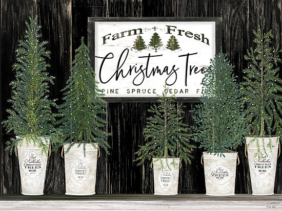 Cindy Jacobs CIN1912 - CIN1912 - Farm Fresh Christmas Trees    - 16x12 Signs, Typography, Christmas, Trees from Penny Lane