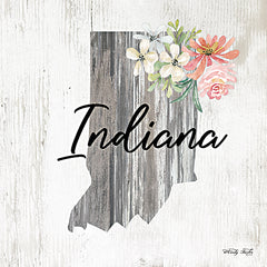 CIN2075 - Floral Indiana State Art - 12x12