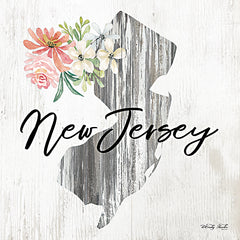 CIN2081 - Floral New Jersey State Art - 12x12