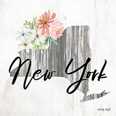 CIN2082 - Floral New York State Art - 12x12