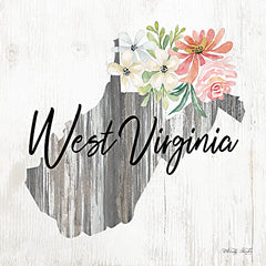 CIN2085 - Floral West Virginia State Art - 12x12