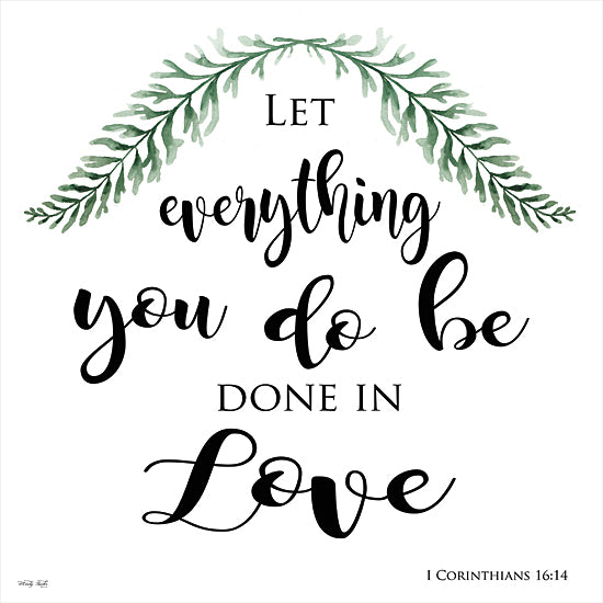 Cindy Jacobs CIN2135 - CIN2135 - Let Everything You Do Be Done in Love - 12x12 Let Everything You Do Be Done in Love, Greenery, Bible Verse, Corinthians from Penny Lane