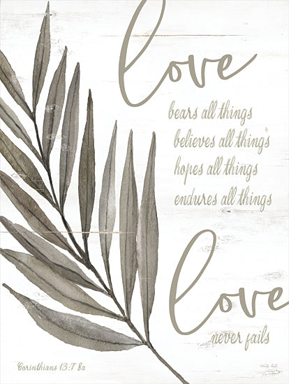 Cindy Jacobs CIN2137 - CIN2137 - Love Never Fails - 12x16 Love, Love Never Fails, Leaves, Bible Verse, Corinthians from Penny Lane