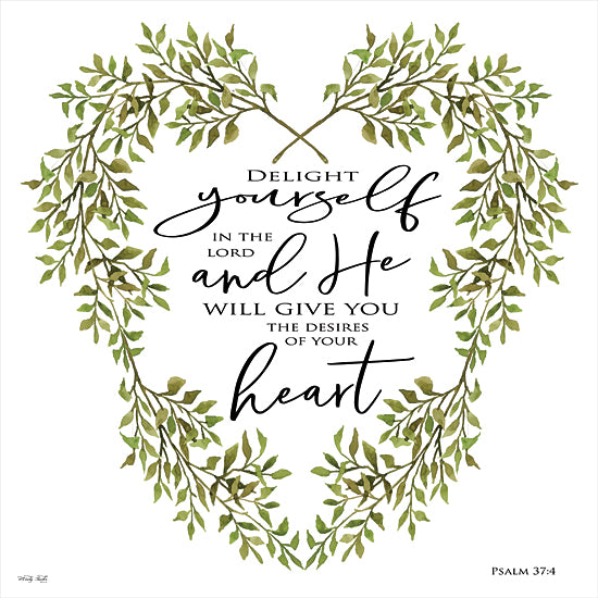 Cindy Jacobs CIN2146 - CIN2146 - Delight Yourself Heart Wreath - 12x12 Delight Yourself, Bible Verse, Psalm, Heart Wreath, Wreath from Penny Lane