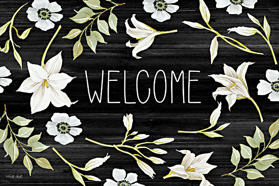 Cindy Jacobs CIN2400 - CIN2400 - Welcome Lilies - 18x12 Welcome, Lilies, White Flowers, Signs from Penny Lane