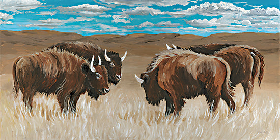 Cindy Jacobs CIN2507 - CIN2507 - Bison Herd II - 18x9 Bison, Wildlife, Landscape, Grazing from Penny Lane
