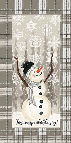 Cindy Jacobs CIN2578 - CIN2578 - Joy…Unspeakable Joy - 9x18 Joy, Unspeakable Joy, Snowman, Winter, Plaid, Winter from Penny Lane