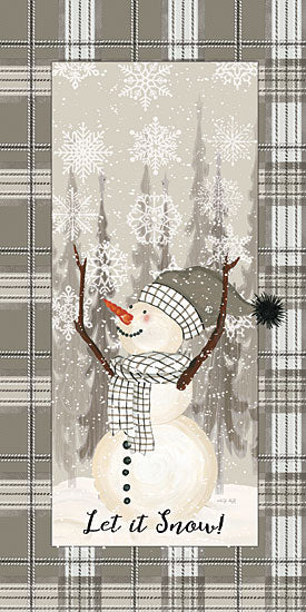 Cindy Jacobs CIN2579 - CIN2579 - Let It Snow - 9x18 Let It Snow, Snowman, Winter, Plaid from Penny Lane