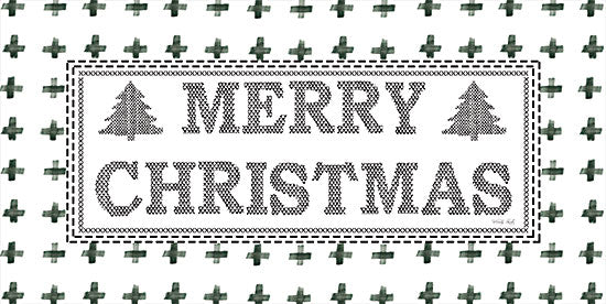 Cindy Jacobs CIN2708 - CIN2708 - Merry Christmas Stitchery  - 18x9 Holidays, Merry Christmas, Stitchery, Cross Stitch, Patterns, Trees, Black & White from Penny Lane