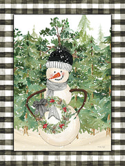 CIN2724 - Snowman with Wreath   - 12x16