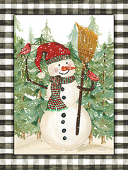 CIN2725 - Snowman with Cardinals   - 12x16