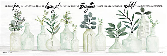 Cindy Jacobs CIN2837A - CIN2837A - So Do Not Fear - 36x12 So Do Not Fear, Glass Bottles, Greenery, Plants, Still Life, Bible Verse, Isaiah, Signs from Penny Lane