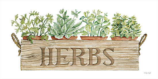Cindy Jacobs CIN2933 - CIN2933 - Crate of Herbs - 18x9 Crate of Herbs, Herbs, Wooden Box, Clay Pots, Kitchen from Penny Lane