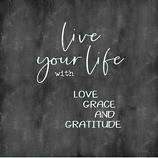 Cindy Jacobs CIN2956 - CIN2956 - Live Your Life - 12x12 Live Your Life, Love, Grace, Gratitude, Motivational, Chalkboard, Signs from Penny Lane