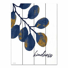 CIN3089PAL - Kindness Navy Gold Leaves - 12x16