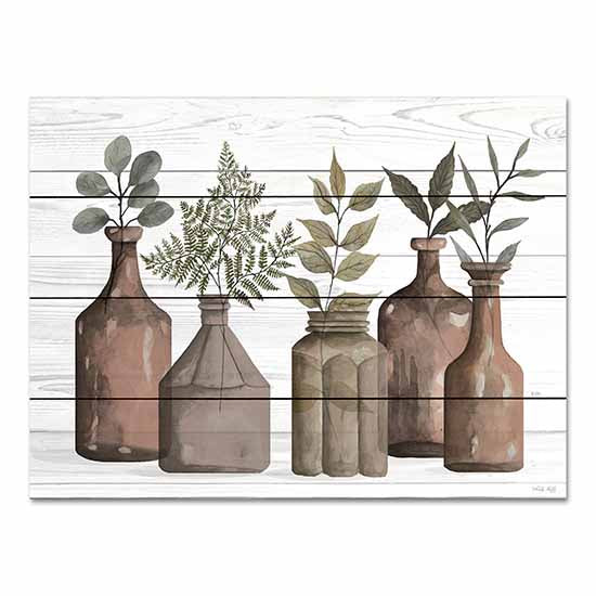 Cindy Jacobs CIN3113PAL - CIN3113PAL - Cappuccino Bottles II - 16x12 Cappuccino Bottles, Herbs, Greenery, Still Life from Penny Lane