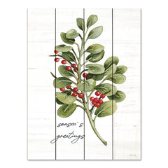 CIN3469PAL - Season's Greetings Greenery - 12x16