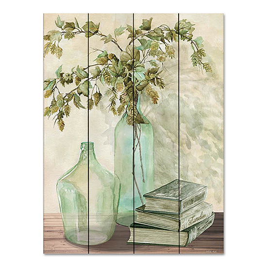 Cindy Jacobs CIN3531PAL - CIN3531PAL - Feeling Hoppy - 12x16 Greenery, Glass Bottles, Still Life, Books, Neutral Palette from Penny Lane