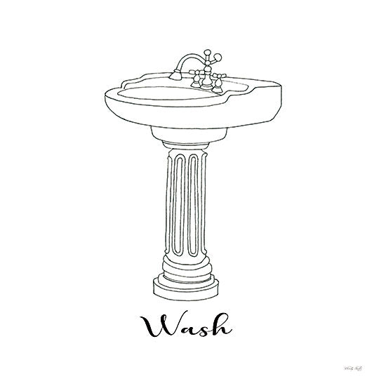 Cindy Jacobs CIN3602 - CIN3602 - Wash Sink - 12x12 Bath, Bathroom, Sink Wash, Typography, Signs, Textual Art, Black & White from Penny Lane