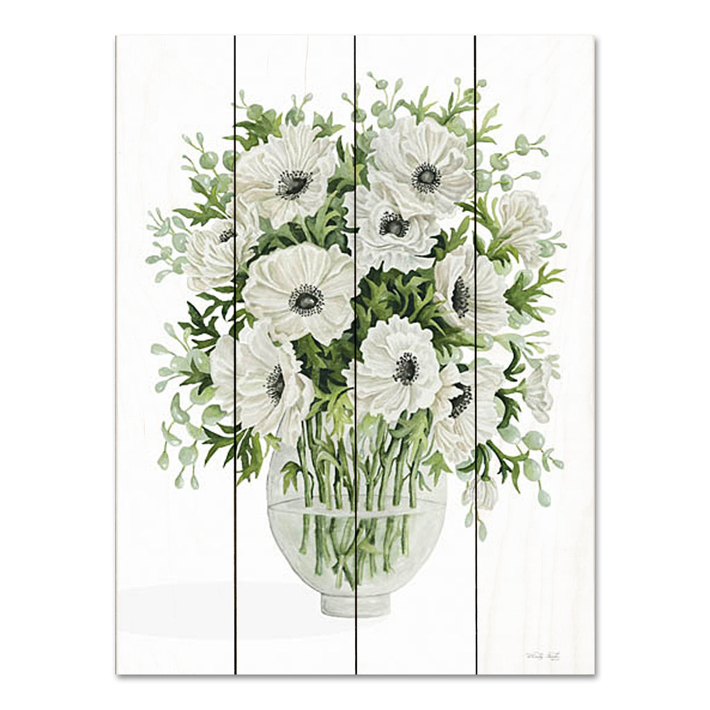 Cindy Jacobs CIN3670PAL - CIN3670PAL - Poppies on White - 12x16 Flowers, Bouquet, Poppies, White Poppies, Vase, Cottage/Country, Spring from Penny Lane