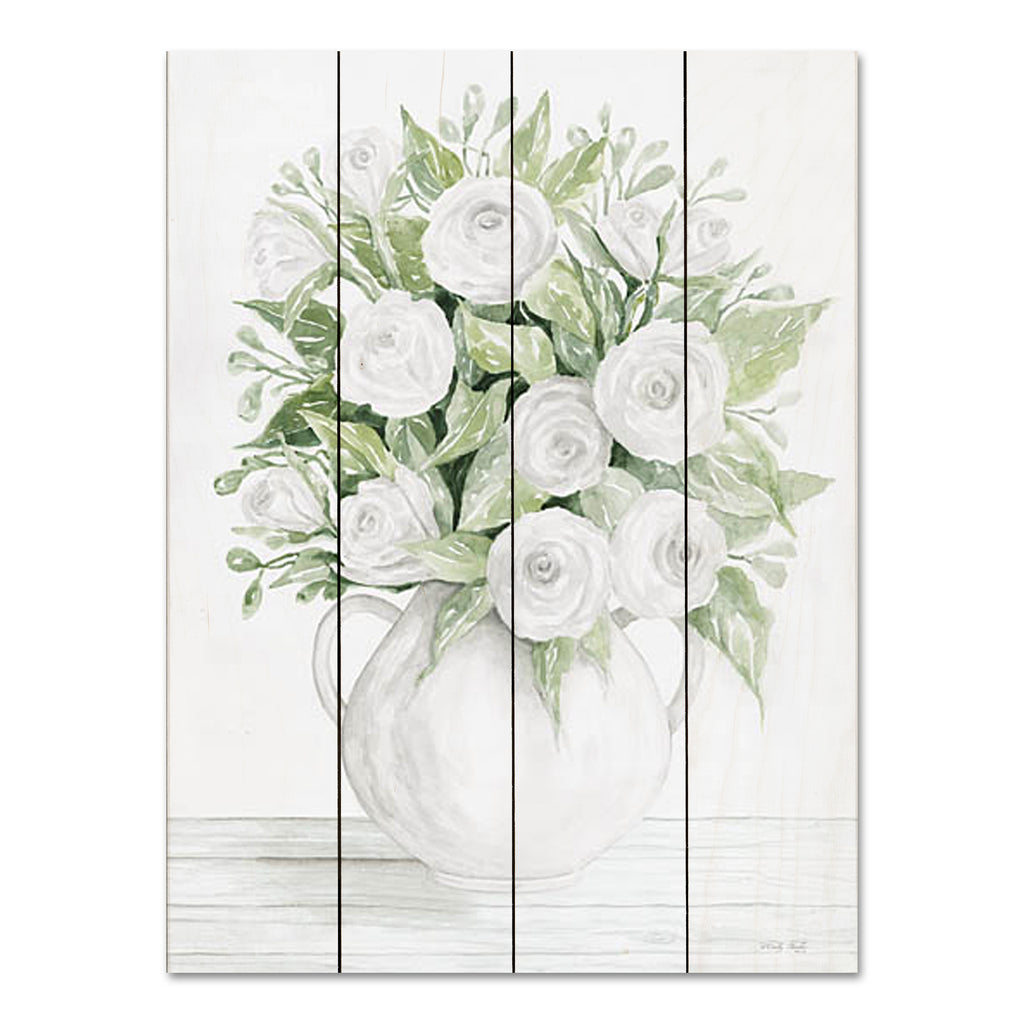 Cindy Jacobs CIN3683PAL - CIN3683PAL - Soft Roses - 12x16 Flowers, Bouquet, Roses, White Roses, Vase, Cottage/Country, Spring from Penny Lane