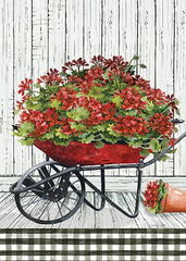 CIN3829 - Welcome Geranium Wheelbarrow - 12x18