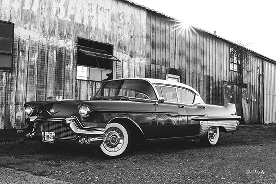 Dakota Diener DAK165 - DAK165 - Vintage Vehicle IV - 18x12 Photography, Car, Cadillac, Vintage, Old Fashioned, Black & White, Masculine, Old Building from Penny Lane