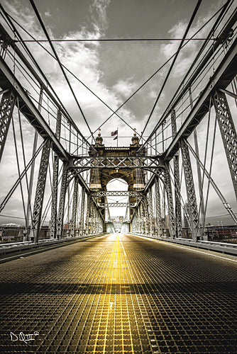 Donnie Quillen DQ127 - Bridge Aglow - Bridge, Cincinnati, Cities, Road, Urban from Penny Lane Publishing