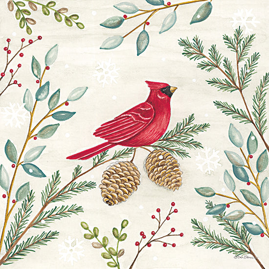 Deb Strain DS2178 - DS2178 - Woodland Animals Birds - 12x12 Birds, Chickadees, Woodland Birds, Greenery, Berries, Pine Cone, Winter, Children from Penny Lane