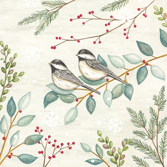 Deb Strain DS2179 - DS2179 - Woodland Animals Cardinals - 12x12 Bird, Cardinal, Woodland Bird, Greenery, Berries, Pine Cone, Winter, Children from Penny Lane