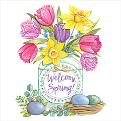 DS2183 - Welcome Spring Mason Jar - 12x12