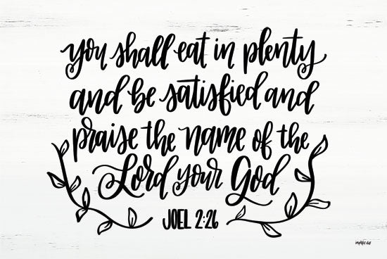 Imperfect Dust DUST208 - DUST208 - Eat in Plenty Joel 2:26  - 18x12 You Shall Eat in Plenty, Be Satisfied, Bible Verse, Joel, Religion, Signs from Penny Lane