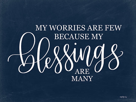 Imperfect Dust DUST551 - DUST551 - My Blessings are Many II     - 16x12 Signs, Typography, My Blessings are Many from Penny Lane