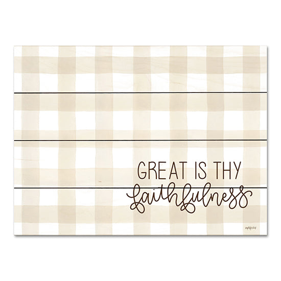 Imperfect Dust DUST940PAL - DUST940PAL - Great is Thy Faithfulness - 16x12 Great is Thy Faithfulness, Religious, Plaid, Typography, Signs from Penny Lane